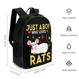SANWDAI Rats Travel Backpack Laptop Business Bag Large Capacity Double Shoulder Bags Hiking Daypack Unisex 16 Inch