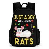 SANWDAI Rats Travel Backpack Laptop Business Bag Large Capacity Double Shoulder Bags Hiking Daypack Unisex 16 Inch