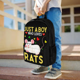 SANWDAI Rats Travel Backpack Laptop Business Bag Large Capacity Double Shoulder Bags Hiking Daypack Unisex 16 Inch