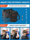 SARISUN Travel Pillows for Airplanes, 360° Support Headrest Pillow with Eye Mask for Sleeping, Travel Airplane Pillow for Long Flights Car Road Trip, Travel Accessories Stop Bobblehead, Black
