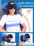 SARISUN Travel Pillows for Airplanes, 360° Support Headrest Pillow with Eye Mask for Sleeping, Travel Airplane Pillow for Long Flights Car Road Trip, Travel Accessories Stop Bobblehead, Black