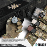 Savior Equipment Quality TSA - Approved 3 - Digit Combination Cable Travel Luggage Locks for Rifle Bag Firearm Gun Case Accessories Ammo Boxes Outdoor Storage, SW Gray, 4 - Pack