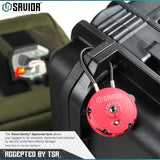Savior Equipment Quality TSA - Approved 3 - Digit Combination Cable Travel Luggage Locks for Rifle Bag Firearm Gun Case Accessories Ammo Boxes Outdoor Storage, SW Gray, 4 - Pack