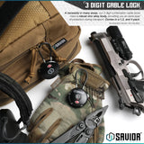 Savior Equipment Quality TSA - Approved 3 - Digit Combination Cable Travel Luggage Locks for Rifle Bag Firearm Gun Case Accessories Ammo Boxes Outdoor Storage, SW Gray, 4 - Pack