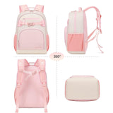 Sawkig Lightweight Cute Kids Backpack for School Kindergarten Elementary Backpacks for Gilrs ages 6 - 8 - 10 (Pink Cream)
