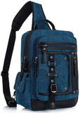 Schkleier Messenger Bag for Men Canvas Sling Bag Crossbody Backpack Laptop Shoulder Bag Hiking Daypacks Casual Tactical