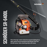 Schröder Backpack Leaf Blower - Backpack Blower - Gas Leaf Blower - SR - 6400L - 3.7 HP Engine