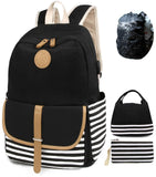 SCIONE Backpacks for Women Teen Girls,Large Capacity BookBag with USB Charger Port,Canvas Backpack - Back School Gift for Girls