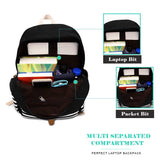 SCIONE Backpacks for Women Teen Girls,Large Capacity BookBag with USB Charger Port,Canvas Backpack - Back School Gift for Girls