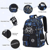 Scothen Boys Backpack, Cool Luminous School Backpacks for Boys with Lunch Bag Pencil Case, Kids Backpack Kindergarten Elementary Middle School Book Bags for Teen Boy Children with USB Charging Port