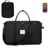 Scothen Convertible Travel Garment Bag,Carry On Garment Duffle Bag with Toiletry and Shoe bag,Garment Bags for Travel,2 in 1 Hanging Dress Suitcase Suit Travel Bags for Women with USB Charging Port