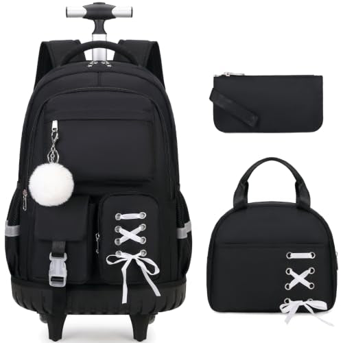 Scothen Rolling Backpack for Girls, Girls Backpack Set with Lunch Box & Pencil Pouch for Teen Girl Kids Children Elementary Middle | Backpacks4Less