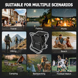 SDLDEER Folding Camping Chair Stool Backpack with Cooler Insulated Picnic Bag, Portable Hunting Fishing Multifunction Chair for Outdoors Hiking Hunting Travel (Black)