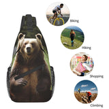 SDTYKHJ Crossbody Bag Sling Backpack Hi Bear Sit on the Lawn Travel Hiking Chest Bag Daypack for Women Men