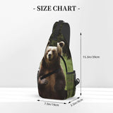 SDTYKHJ Crossbody Bag Sling Backpack Hi Bear Sit on the Lawn Travel Hiking Chest Bag Daypack for Women Men