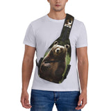 SDTYKHJ Crossbody Bag Sling Backpack Hi Bear Sit on the Lawn Travel Hiking Chest Bag Daypack for Women Men