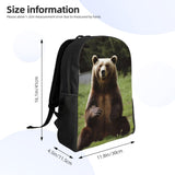 SDTYKHJ Laptop Backpack Carry On Travel Backpack Hi Bear Sit on the Lawn Computer Bag Casual Daypack for Men Women