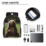 SDTYKHJ Laptop Backpack Carry On Travel Backpack Hi Bear Sit on the Lawn Computer Bag Casual Daypack for Men Women
