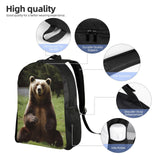 SDTYKHJ Laptop Backpack Carry On Travel Backpack Hi Bear Sit on the Lawn Computer Bag Casual Daypack for Men Women