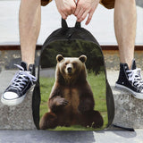 SDTYKHJ Laptop Backpack Carry On Travel Backpack Hi Bear Sit on the Lawn Computer Bag Casual Daypack for Men Women