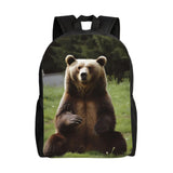 SDTYKHJ Laptop Backpack Carry On Travel Backpack Hi Bear Sit on the Lawn Computer Bag Casual Daypack for Men Women