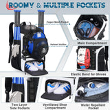 SDYSM Baseball Bag Lightweight Softball Bags for Adults Youth 40L Large Baseball Backpack with Shoe Compartment, Helmet Holder, Fence Hook Waterproof Softball Bats Bag for T - Ball & Softball Equipment