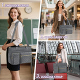 SDYSM Teacher Tote Bag 15.6 inch Laptop Bag Work Bags for Women Nurse Tote Professional Computer Messenger Shoulder Bags Laptop Briefcase for Office, College, Nursing, Grey