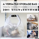 Sea Team 2 - Pack Waterproof Travel Toiletry Bag, Makeup Organizer & Storage Pouch - Clear EVA Material, Large Opening, Portable Handle for Travel, Gym, Swimming, Daily Use