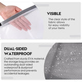 Sea Team 2 - Pack Waterproof Travel Toiletry Bag, Makeup Organizer & Storage Pouch - Clear EVA Material, Large Opening, Portable Handle for Travel, Gym, Swimming, Daily Use