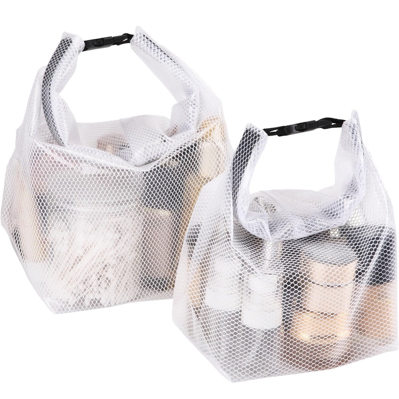 Sea Team 2 - Pack Waterproof Travel Toiletry Bag, Makeup Organizer & Storage Pouch - Clear EVA Material, Large Opening, Portable Handle for Travel, Gym, Swimming, Daily Use