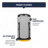 Sea to Summit eVac Compression Dry Bag, Waterproof Compression Sack, 13 Liter, High Rise Grey