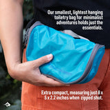 Sea to Summit Small Hanging Toiletry Bag, Extra Compact Travel Organizer for Minimalist Adventures, Atoll Blue