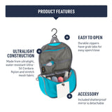 Sea to Summit Small Hanging Toiletry Bag, Extra Compact Travel Organizer for Minimalist Adventures, Spicy Orange