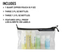 Sea to Summit TravellingLight Clear Zip Pouch with Travel Bottles, TSA Approved Toiletry Kit