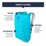 Sea to Summit Ultra - Sil Dry Waterproof Day Pack, 22 - Liter, HighRise Grey