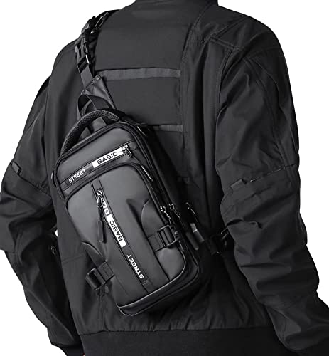 SEAFEW Anti Theft Sling Crossbody Backpack Shoulder Bag for Men, Lightweight One Strap Motorcycle Back Pack Sling Bag Backpack for | Backpacks4Less