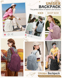 SEAFEW Beige School Backpack for Girls Women Waterproof High School Book Bag Cute Backpack for Men Teens Boys, Lightweight Simple Middle School Back Pack Daypack