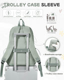 SEAFEW Green Backpack for Girls Women Waterproof High School Book Bag Cute Backpack for Men Teens Boys, Lightweight Simple Middle School Back Pack Daypack