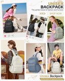 SEAFEW Small Backpack for School Girls Kids Women, Waterproof Bookbag Cute High School Backpack for Men Teen Boys, Lightweight College Back Pack Mochilas Escolares para Casual Daypack Rucksack White