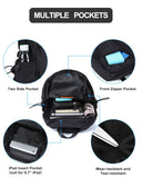 SEAFEW Small Black Sling Crossbody Backpack Shoulder Bag for Men Women, Lightweight One Strap Back Pack Sling Bag Backpack for Hiking Walking Biking Travel Cycling USB Charger Port - Nylon