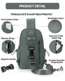 SEAFEW Small Green Sling Crossbody Backpack Shoulder Bag for Men Women - Mini One Strap Sling Bag Fanny Pack Daypack, Waterproof Nylon Chest Bag for Motorcycle Hiking Travel Gym Sport