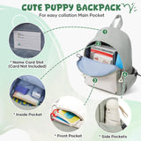 SEAFEW Small Toddler Backpack for Girls Boys, Kindergarten Backpack for Boys, Kids Backpack School Bag Cute Preschool Backpack for Aged 3 - 5, Green White