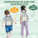 SEAFEW Small Toddler Backpack for Girls Boys, Kindergarten Backpack for Boys, Kids Backpack School Bag Cute Preschool Backpack for Aged 3 - 5, Green White