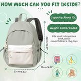 SEAFEW Small Toddler Backpack for Girls Boys, Kindergarten Backpack for Boys, Kids Backpack School Bag Cute Preschool Backpack for Aged 3 - 5, Green White