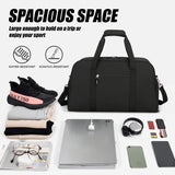 Searock 21 Inch Gym Bag with Shoe Compartment, Sports Duffle Bag for Travel, Carry On Duffel Bag, Weekender Overnight Bags for Men and Women Traveling, Black