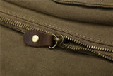 Sechunk Canvas Leather Messenger Bag Shoulder Cross Body Men Military Travel Laptop Camera Purse small - 13‘’