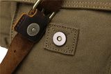 Sechunk Canvas Leather Messenger Bag Shoulder Cross Body Men Military Travel Laptop Camera Purse small - 13‘’
