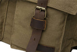 Sechunk Canvas Leather Messenger Bag Shoulder Cross Body Men Military Travel Laptop Camera Purse small - 13‘’