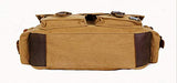 Sechunk Canvas Leather Messenger Bag Shoulder Cross Body Men Military Travel Laptop Camera Purse small - 13‘’