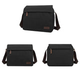 Sechunk Large Vintage Canvas Messenger Cross body bag Shoulder bag (Black, large)